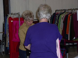 Getting the clothes racks ready